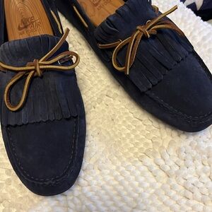 Ralph Lauren Blue Suede Loafers Men's